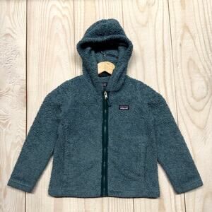 Patagonia Los Gatos Hoody Unisex Kids XS 5-6 Sherpa Pile Fleece Jacket Teal